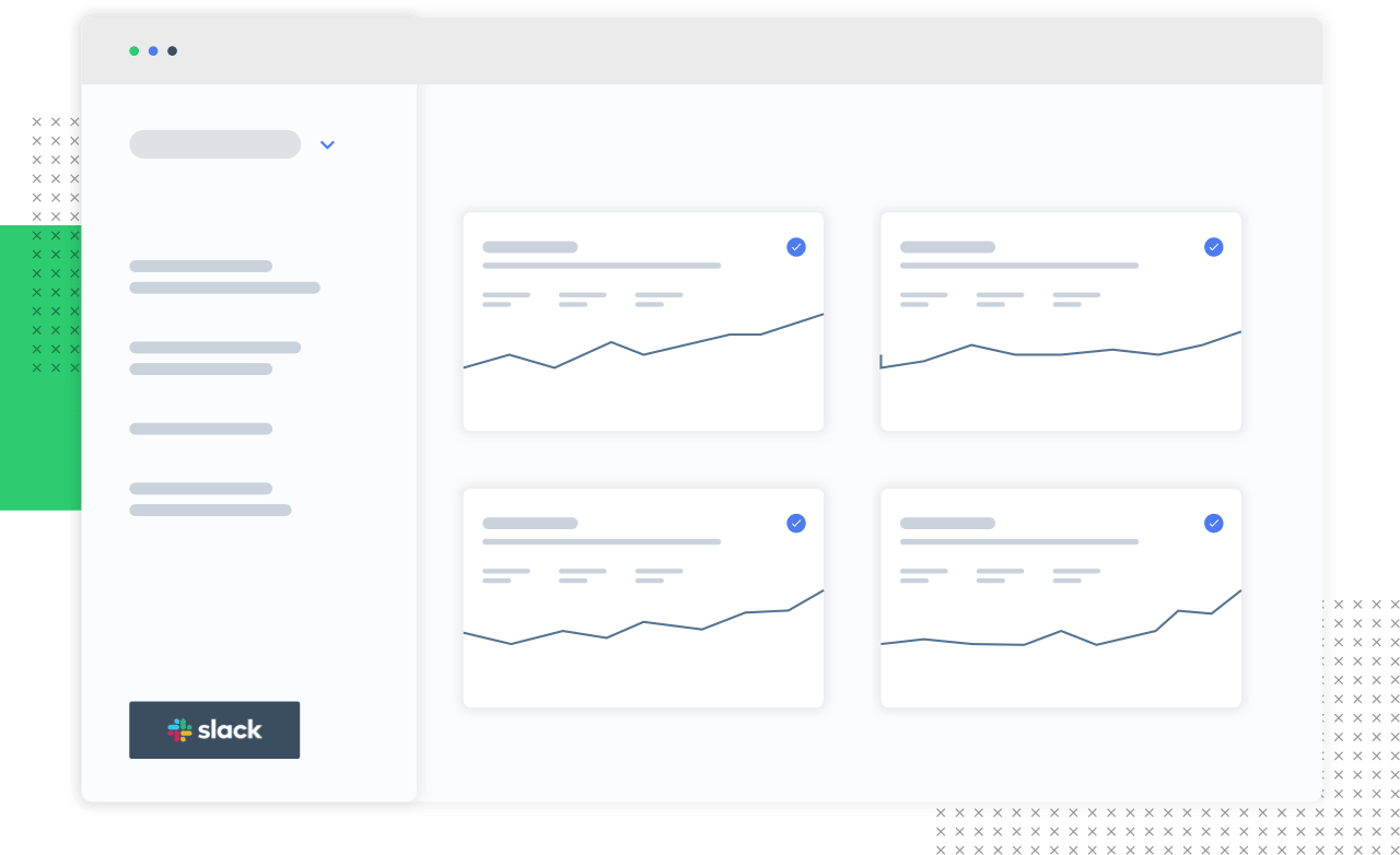 image showing a skeleton mockup of a slack dashboard